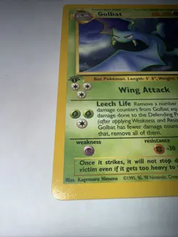 1999 Pokemon Fossil 1st Edition Golbat #34/62 - Image 2