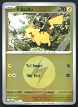 Pikachu (Energy Symbol Pattern) 055/217 Ascended Heroes Pokemon Reverse Holo NM - Image 1