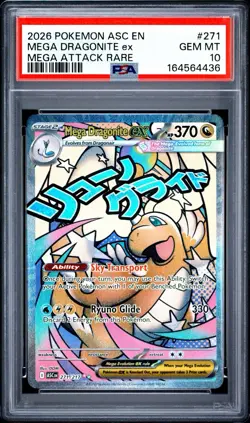 PSA 10 Mega Dragonite ex 271/217 Mega Attack Rare Pokemon Ascended Heroes - Image 1