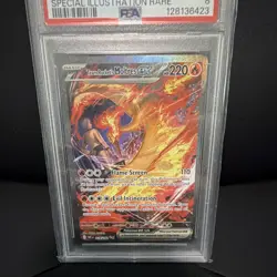 Pokemon TCG - Team Rocket's Moltres ex 229/182 Destined Rivals SIR Holo EN PSA 8 - Image 3