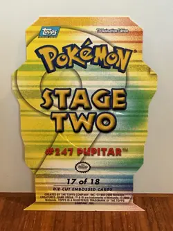 Topps 2001 Pokemon TV Animation Edition Stage 2 Pupitar DIE Cut - Image 2