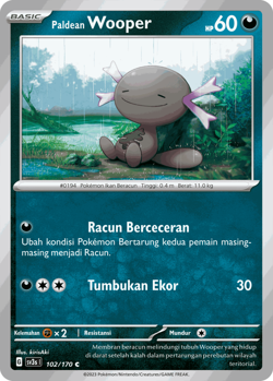 Paldean Wooper 102/170 C SV3s - Kilau Hitam Set - Pokemon TCG Indonesian - Image 1