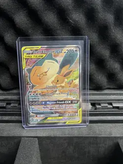 The Pokemon Company Eevee & Snorlax GX SM169 SM Holo English Promo TAG TEAM 270 - Image 1