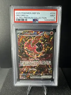 2025 POKEMON MEP #024 ORICORIO EX MEGA CHARIZARD UPC PROMO PSA 9 - Image 1