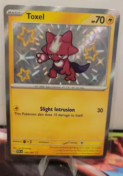 Pokemon TCG: Toxel 140/091 Paldean Fates Baby Shiny - Image 1