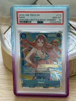 2026 ONE PIECE HEROINES BATTLE PACK WINNER #112 NAMI PSA 10 - Image 1