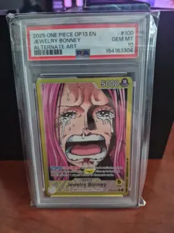 2025 ONE PIECE OP13-100 CARRYING ON HIS WILL ALT ART JEWELRY BONNEY PSA 10 - Image 1