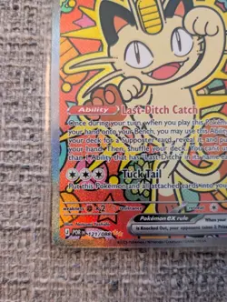 Pokemon Perfect Order Meowth EX 121/088 Special Illustration Rare Holo - Image 5