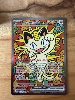 Meowth ex 121/088 Holo Special Illustration Rare Perfect Order Pokemon Holo NM - Image 1