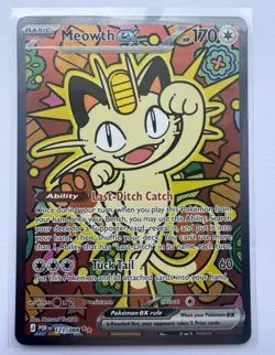 Pokemon TCG Meowth ex Perfect Order 121/088 Special Illustration Rare Holo - Image 1