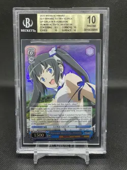 Weiss Schwarz DanMachi Human Activity Hestia SR DDM/S88-E075S BGS 10 Anime Card - Image 1