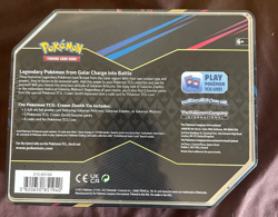 Pokemon TCG Crown Zenith Galarian Zapdos Tin Factory Sealed - Image 2
