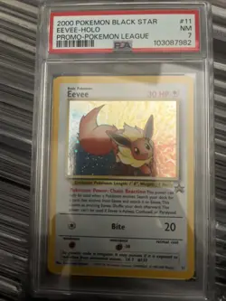 Pokemon 2000 Promo Black Star League #11 Eevee-Holo Psa 7 - Image 1