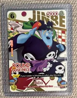 One Piece x Round 1 Collab JINBE ST29-005 ENGLISH Promo Card NM Round One Round1 - Image 1