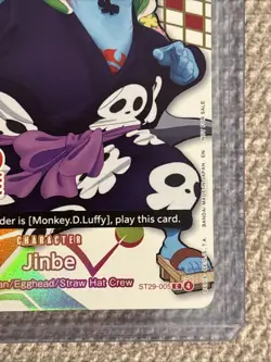 One Piece x Round 1 Collab JINBE ST29-005 ENGLISH Promo Card NM Round One Round1 - Image 4