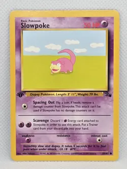 Pokemon TCG Slowpoke Fossil, 1st Edition, Regular Card 55/62 NM - US Seller - Image 1
