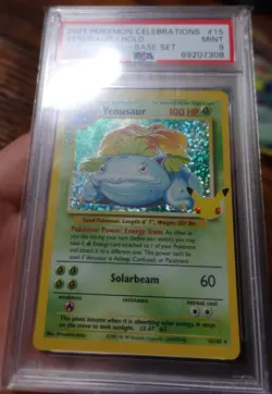 Venusaur 15/102 PSA 9 Celebrations Classic Collection Pokemon Card Graded - Image 3