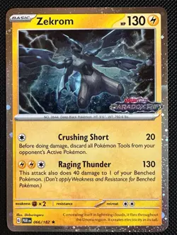 Zekrom (Paradox Rift Stamped) Holo Rare Misc Cards & Products 066/182 NM - Image 1
