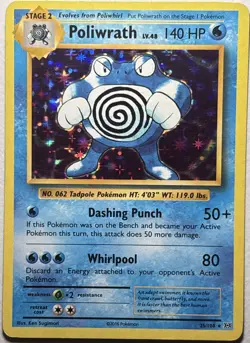 Poliwrath Holo Rare 25/108 Evolutions Pokemon Card TCG HP - Image 1
