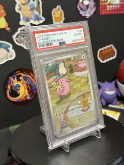 Pokemon Twilight Masquerade Chansey Illustration Rare Holo Card #187/167 PSA 10 - Image 2