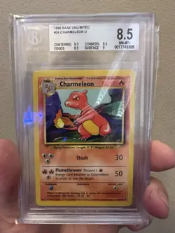 1999 Pokemon Charmeleon Base Set #24/102 Uncommon Beckett 8.5 - Image 1
