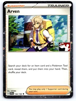 Arven (Cosmos Holo) 166/198 Uncommon Prize Pack Series Cards Pokemon Near Mint - Image 1