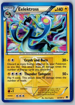 Pokemon: Eelektross (Team Plasma) Holo Rare Plasma Blast 33/101 LP/NM - Image 1