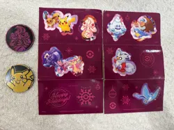 Pokemon Holiday Advent Calendar 2025 Complete Sticker Sheets and Coins - Image 1