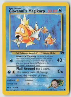 Giovanni's Magikarp 73/132 Common Gym Challenge Pokemon Unlimited MP - Image 1