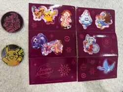 Pokemon Holiday Advent Calendar 2025 Complete Sticker Sheets and Coins - Image 1