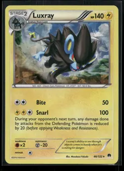 Luxray (Cracked Ice Holo) 46/122 Deck Exclusives LP Pokemon - Image 1