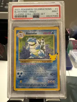Blastoise Holo 2 Celebrations Classic Collection Pokemon PSA 9 - Image 1