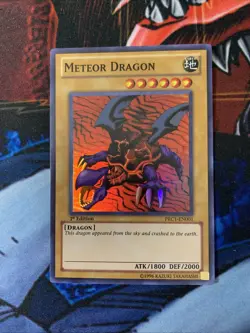 Yu-Gi-Oh Meteor Dragon PRC1-EN001 Super Rare 1st Edition Near Mint Condition - Image 2