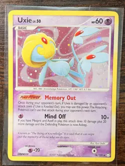 Pokemon - Mysterious Treasures - Uxie 18/123 Holo Rare - Lightly Played ! - Image 1