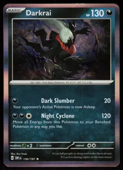 Darkrai 136/197 Rare Obsidian Flames Pokemon Holo Near Mint - Image 1