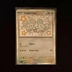Pokemon TCG SV Paldean Fates Tandemaus 205/091 Shiny Rare Holo English - Image 1