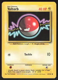 Voltorb 67/102 Non-holo Common Pokemon TCG Base Set MP - Image 1