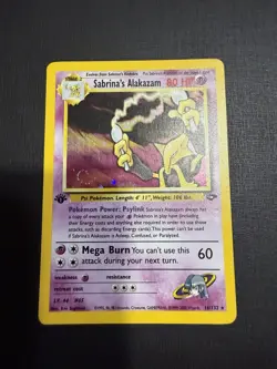 Pokemon TCG Sabrina's Alakazam 16/132 Holo 1st Edition Gym Challenge- HYPERSWIRL - Image 1