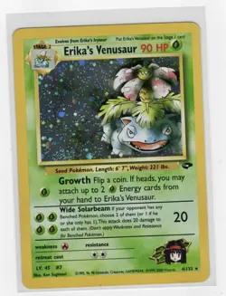 Pokemon TCG Erika's Venusaur Gym Challenge 4/132 Holo Unlimited Rare LP - Image 1
