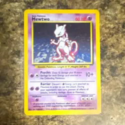 Pokemon Mewtwo Base Set Holo Rare Unlimited 10/102 English 60 HP 1999 - Image 1
