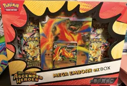 Pokemon Mega Emboar ex Mega Evolution Ascended Heroes Box Booster - NEW/SEALED - Image 1