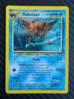 Pokemon TCG Kabutops Neo Discovery 6/75 Holo Rare Unlimited MP - Image 1
