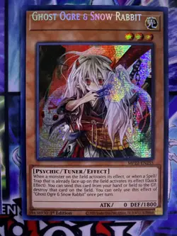 Yugioh! Ghost Ogre & Snow Rabbit Prismatic Secret Rare 1st Ed. Misprint - Image 1