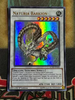 Yugioh Naturia Barkion LC5D-EN245 Ultra Rare 1st Ed LP - Image 1