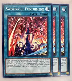 Yugioh! 3x Swordsoul Punishment CYAC-EN052 Common 1st Ed NM - Image 1