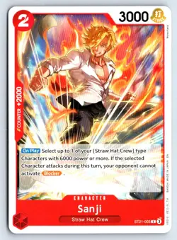 Sanji (Reprint) ST21-003 One Piece Premium Booster -The Best- Vol. 2 Common NM - Image 1