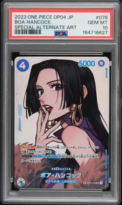 2023 ONE PIECE JAPANESE OP04-KINGDOMS OF INTRIGUE #078 BOA HANCOCK PSA 10 - Image 1