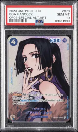 2023 ONE PIECE JAPANESE OP04-KINGDOMS OF INTRIGUE #078 BOA HANCOCK PSA 10 - Image 1