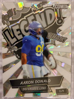 2025 Wild Card Comix Rookie & Legend Aaron Donald 1/1 Rams - Image 1