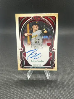 2026 Topps Tier One BCA-BC Bubba Chandler- Pittsburgh pirates- Auto Red /20 - Image 1
